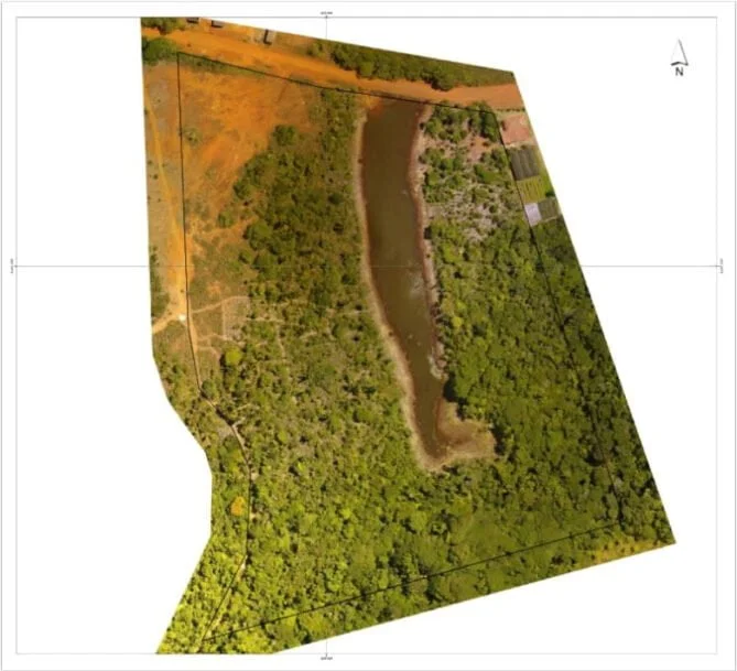 Imagem de uma topografia capturada por drone