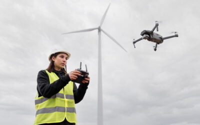 Inspeção de turbinas eólicas com drone